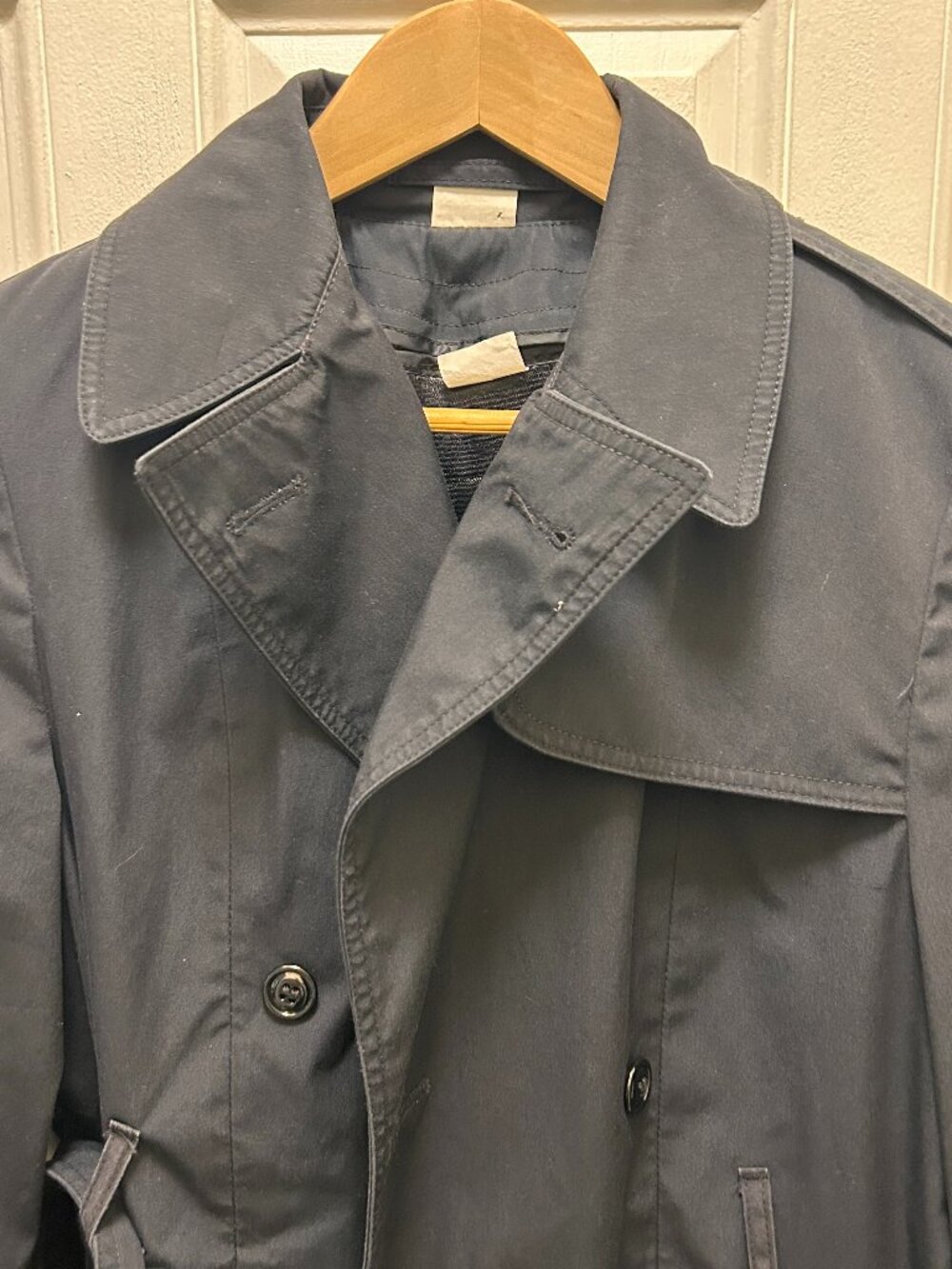 Vintage US Military Women's All Weather Trench Coat Navy 10S Zip Out Liner